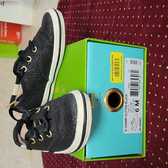 kate spade Other - Glitter Kate Spade black size 6M toddler like new